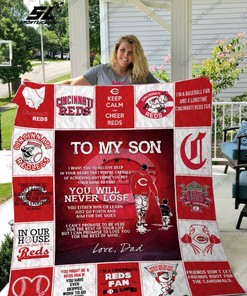 Cleveland Indians Love Letter Quilt Blanket Bedding Set