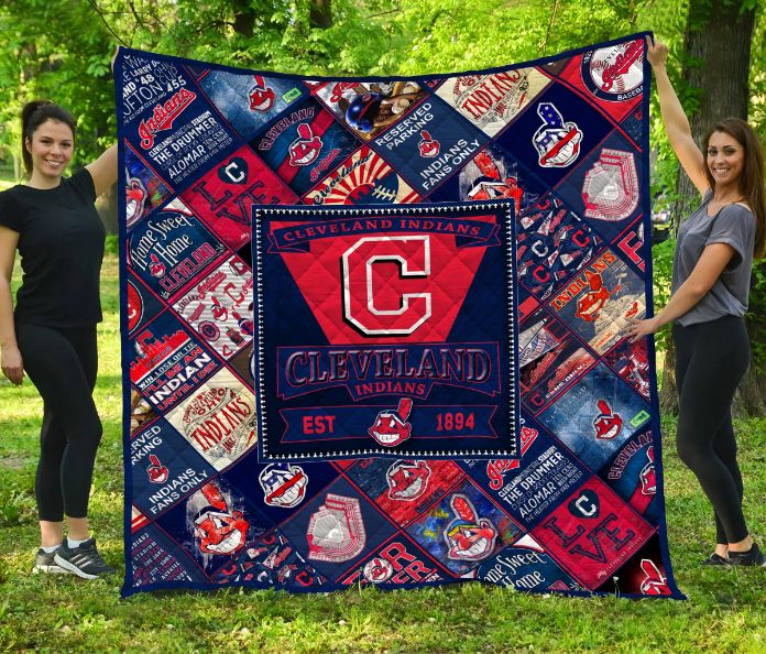 Cleveland Indians Quilt Blanket Bedding Set for Home Décor