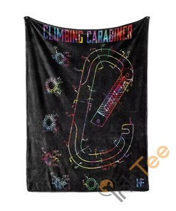 Climbing Carabiner Anatomy Climbing Sherpa Fleece Blanket Gifts for Family, for Couple