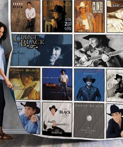 Clint Black Albums Collection Quilt Blanket Bedding Set