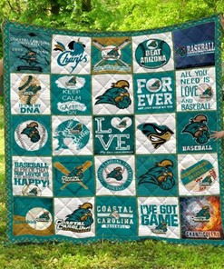 Coastal Carolina Chanticleers Collected Ncaa Quilt Blanket Bedding Set
