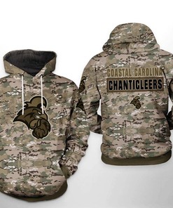 Coastal Carolina Chanticleers NCAA Camo Veteran 3D Hoodie