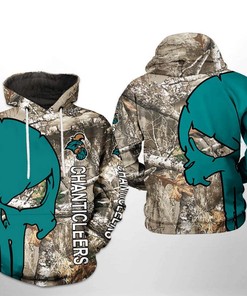 Coastal Carolina Chanticleers NCAA Camo Veteran Hunting 3D Hoodie