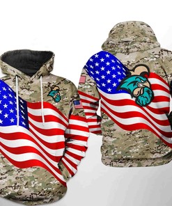 Coastal Carolina Chanticleers NCAA US Flag Camo Veteran 3D Hoodie