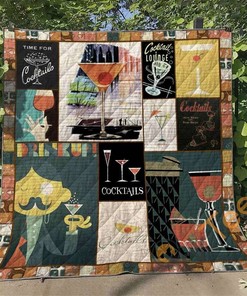 Cocktail Quilt Blanket Bedding Set