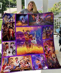 Coco Disney Movie Quilt Blanket Bedding Set Gifts For Fans