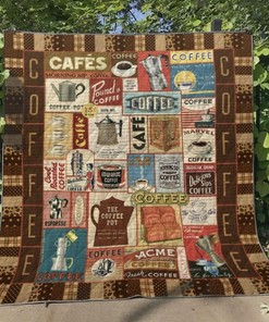 Coffee Quilt Blanket Bedding Set for Home Décor