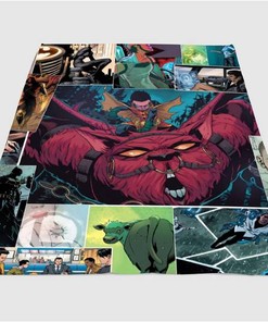 Collage Art Comic Dc Sherpa Fleece Blanket Gifts for Family, for Couple
