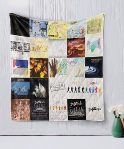 Collage Style Genesis Band Collection Quilt Blanket Bedding Set