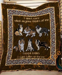 Collies 09 Quilt Blanket Bedding Set with Customizable Name or Sentence