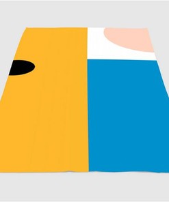 Color Finn And Jack Adventure Time Sherpa Fleece Blanket Gifts for Family, for Couple