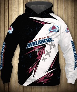 Colorado Avalanche Hoodie 3D Thunder Design Pullover Nhl
