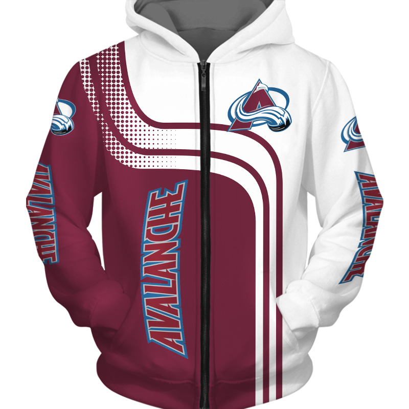 Colorado Avalanche Hoodie Zip Hoodie Pullover Gift for Fans - Image 2
