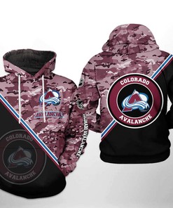 Colorado Avalanche NHL Camo Team 3D Hoodie