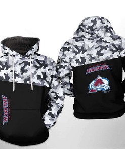 Colorado Avalanche NHL Camo Veteran 3D Hoodie