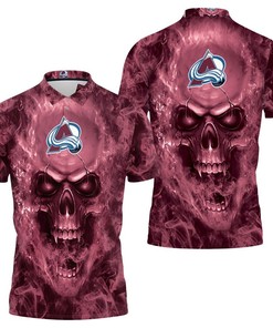 Colorado Avalanche Nhl Fans Skull Polo Shirt All Over Print Shirt 3d T-shirt