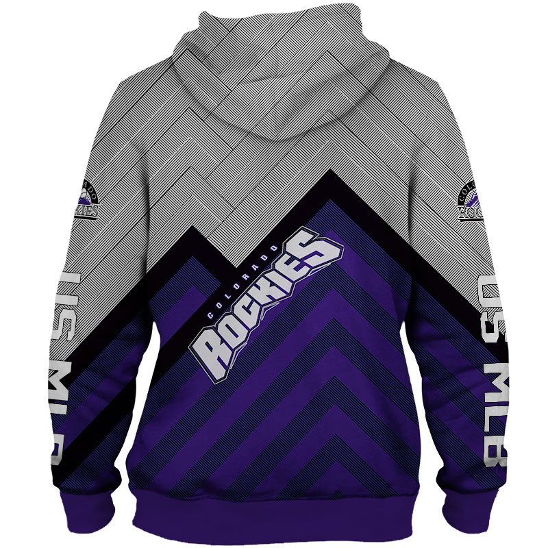Colorado Rockies Hoodie 3D Baseball Zip Hoodie for Fan MLB - Image 2