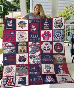 Colorful Arizona Wildcats Ncaa Quilt Blanket Bedding Set