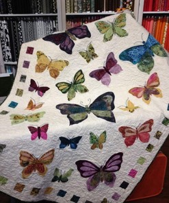 Colorful Butterfly Pattern Butterfly Lo Quilt Blanket Bedding Set