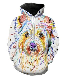 Colorful Dog Dog Printed Hoodie 3D