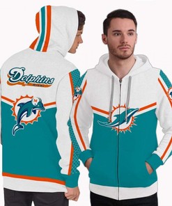 Colorful Gorgeous Fitting Miami Dolphins Zip Hoodie