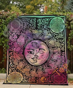 Colorful Hippie Circles Quilt Blanket Bedding Set
