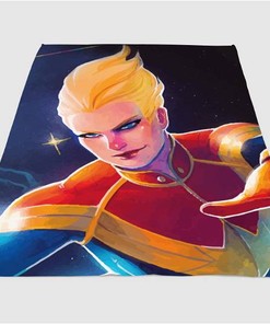 Colorful Of Captain Marvel Sherpa Fleece Blanket Gifts for Family, for Couple