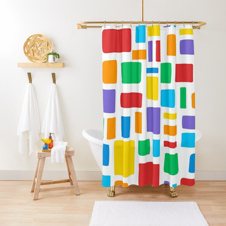 Colorful Personalized Name Shower Curtain For Home Decoration And Bathroom - Image 2