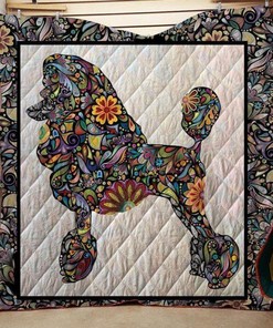 Colorful Poodle Quilt Blanket Bedding Set Quilt Blanket Bedding Set-00