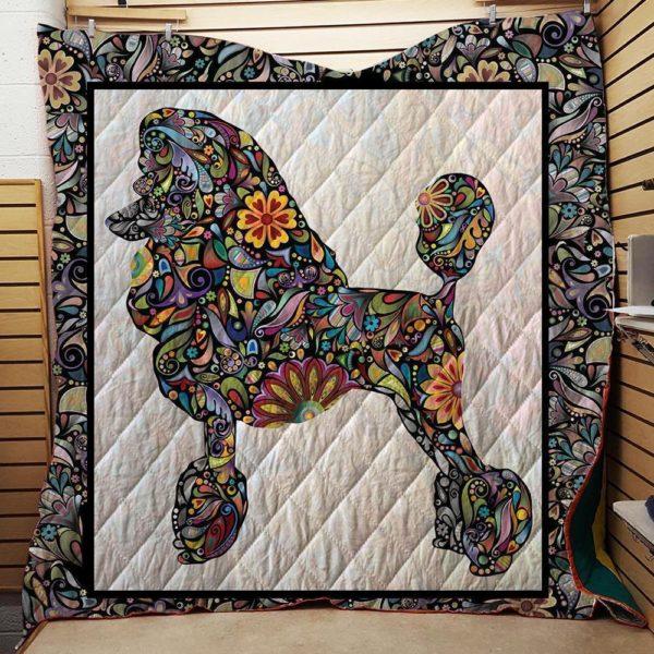 Colorful Poodle Quilt Blanket Bedding Set Quilt Blanket Bedding Set-00