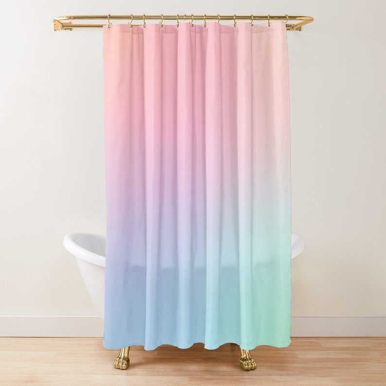 Colorful Shower Curtain, Holographic Curtain, Boho Decor, Abstract Shower Decor, Eco-Friendly Material, Abstract Decor, - Image 2