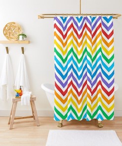 Colorful Shower Curtain, Tropical Curtain, Boho Decor, Abstract Shower Curtain, Eco-Friendly Material, Abstract Decor