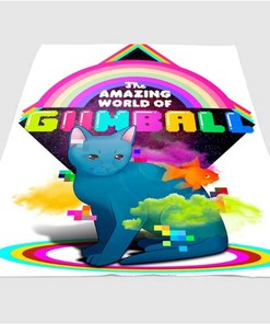 Colorful The Amazing World Of Gimball Sherpa Fleece Blanket Gifts for Family, for Couple