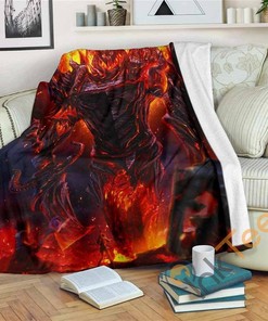 Colossus Of Fire Sherpa Fleece Blanket Gifts for Family, for Couple