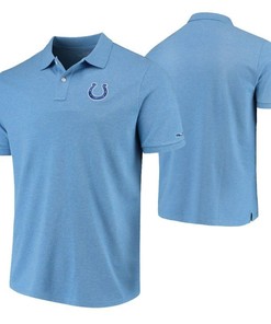 Colts Heathered Royal Stretch Pique Polo All Over Print Shirt T-shirt