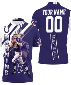 Colts Peyton Manning 3d Personalized Polo Shirt All Over Print Shirt 3d T-shirt
