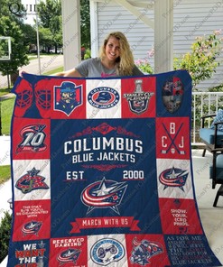 Columbus Blue Jackets Collected Quilt Blanket Bedding Set