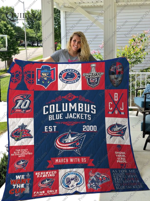 Columbus Blue Jackets Collected Quilt Blanket Bedding Set