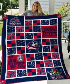 Columbus Blue Jackets Collection Quilt Blanket Bedding Set