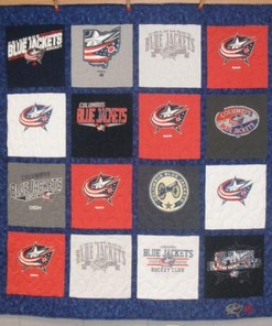 Columbus Blue Jackets Hockey Club Quilt Blanket Bedding Set