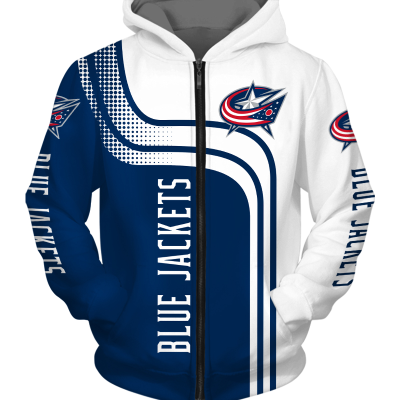 Columbus Blue Jackets Hoodie Zip Hoodie Pullover Gift for Fans - Image 2