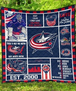 Columbus Blue Jackets Quilt Blanket MN06