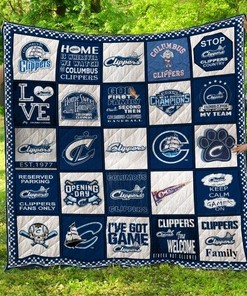 Columbus Clippers Quilt Blanket Bedding Set for Home Décor
