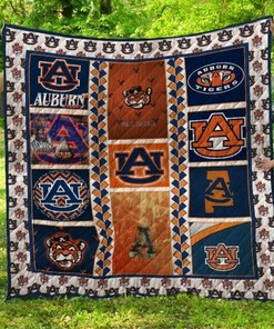 Combined Ncaa Quilt Blanket Bedding Set Auburn Tigers Blanket
