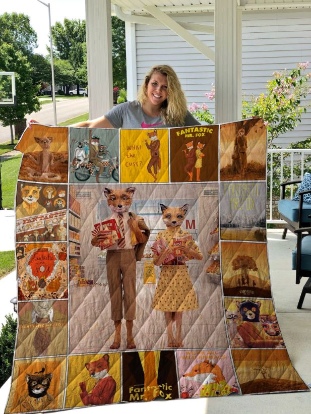 Comedy Fantastic Mr. Fox Poster Quilt Blanket Bedding Set
