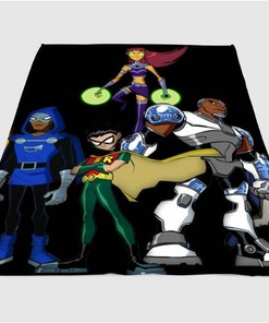 Comic Teen Titans Sherpa Fleece Blanket Gifts for Family, for Couple