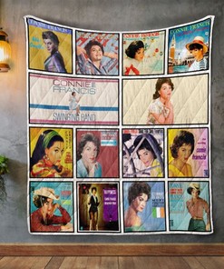 Connie Francis Album Quilt Blanket Bedding Set