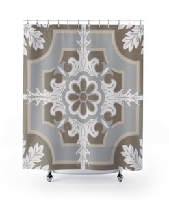 Contemporary Shower Curtain College Dorm Decor, Bathroom Decor