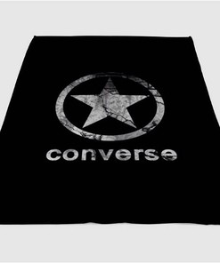 Converse Rock Texture Sherpa Fleece Blanket Gifts for Family, for Couple
