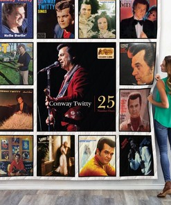Conway Twitty Album Collection Quilt Blanket Bedding Set